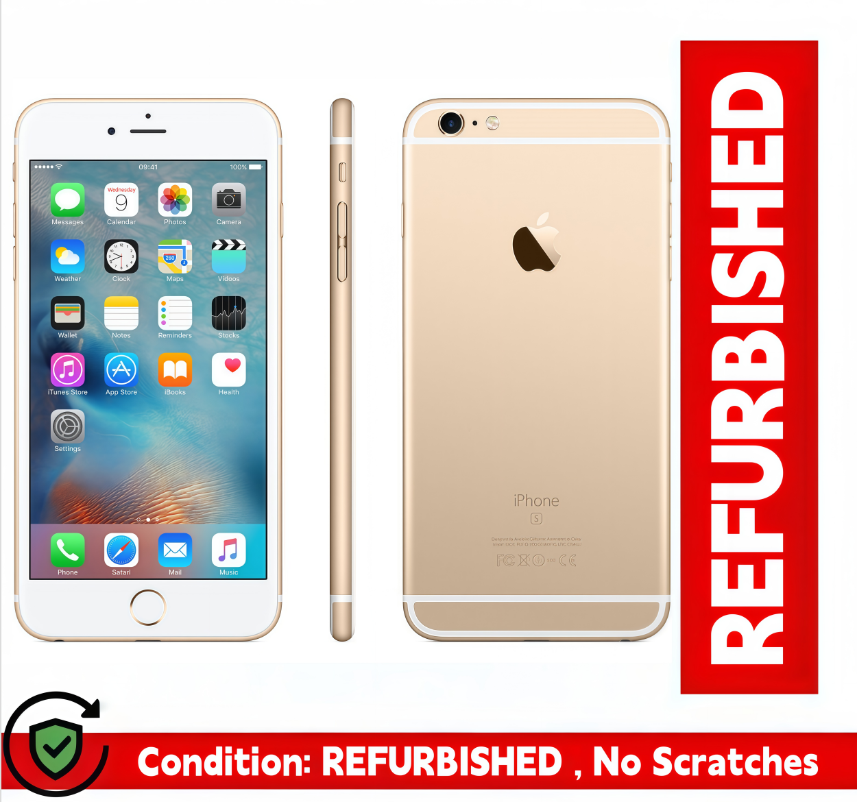 Refurbished  iPhone 6s  2+ 16/32/64/128GB  4.7 Inch Retina HD Display 12MP Clear Camera Touch ID Fingerprint Unlock 4G LTE Fast Network