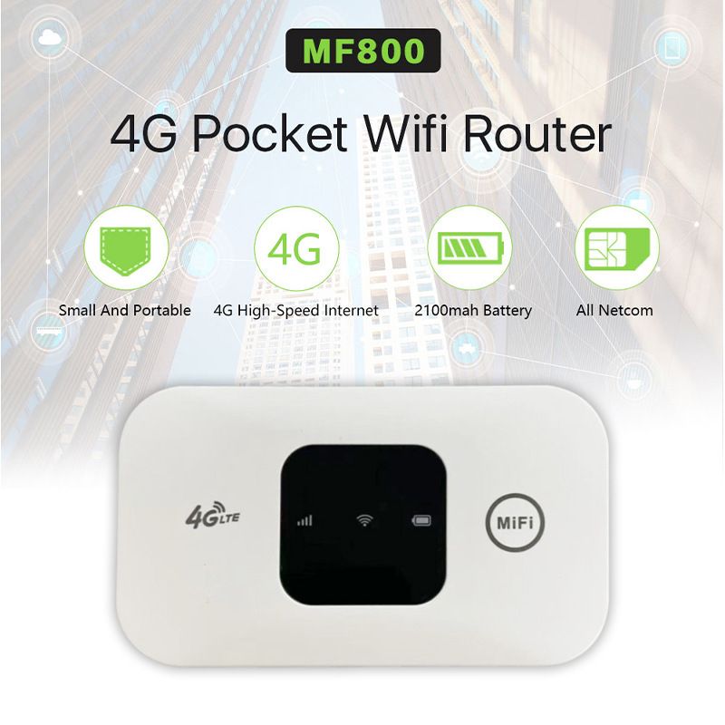 4G Pocket WiFi Router Portable Mobile Hotspot with SIM Card Slot Wireless Modem Wide Coverage 4G Wireless Router