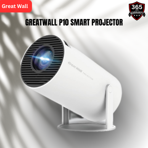[New Arrival] GREAT WALL Smart Projector Support Android TV 11.0 Mini Portable Projector 180° Rotatable Movie Projector Auto Keystone Compatible for Laptop PC Smartphone HDM and USB port Com