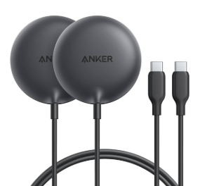 Anker Zolo Magnetic Wireless Charger, 2-Pack Qi2 Wireless Charging Pad (Adapter Not Included) - Qi2 Fast Charging Pads for iPhone with MagSafe Compatibility