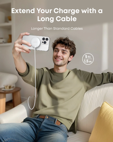 Anker Zolo Magnetic Wireless Charger, 2-Pack Qi2 Wireless Charging Pad (Adapter Not Included) - Qi2 Fast Charging Pads for iPhone with MagSafe Compatibility
