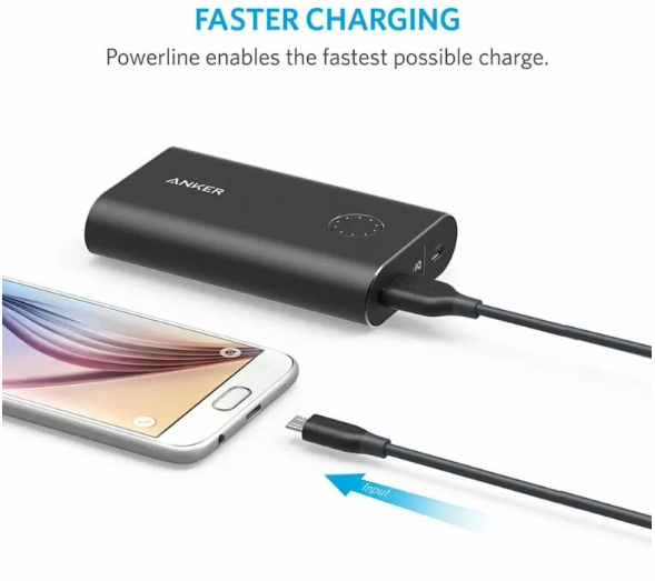 [Exclusive deal] Anker Powerline+ Micro USB Cable (6ft) - Black ~ The World’s Fastest, Most Durable Charging Cable, with Aramid Fiber,10,000+ Bend Lifespan for Samsung, Nexus, LG, Motorola, Android