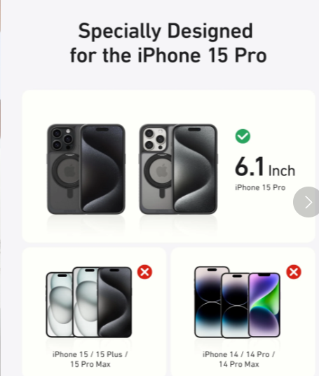 【Anker Official】Anker  Iphone 15 PRO Clear Magnetic Phone  Case
 .Anker Magnetic Phone Case with Ring Stand For iPhone 15 Pro