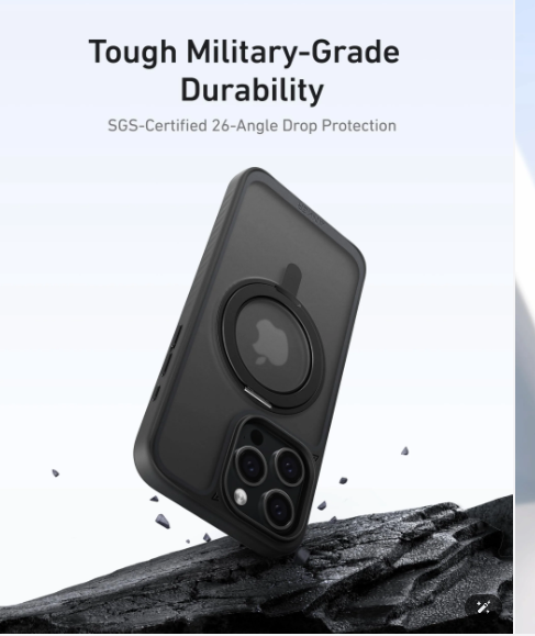 【Anker Official】Anker  Iphone 15 PRO Clear Magnetic Phone  Case
 .Anker Magnetic Phone Case with Ring Stand For iPhone 15 Pro