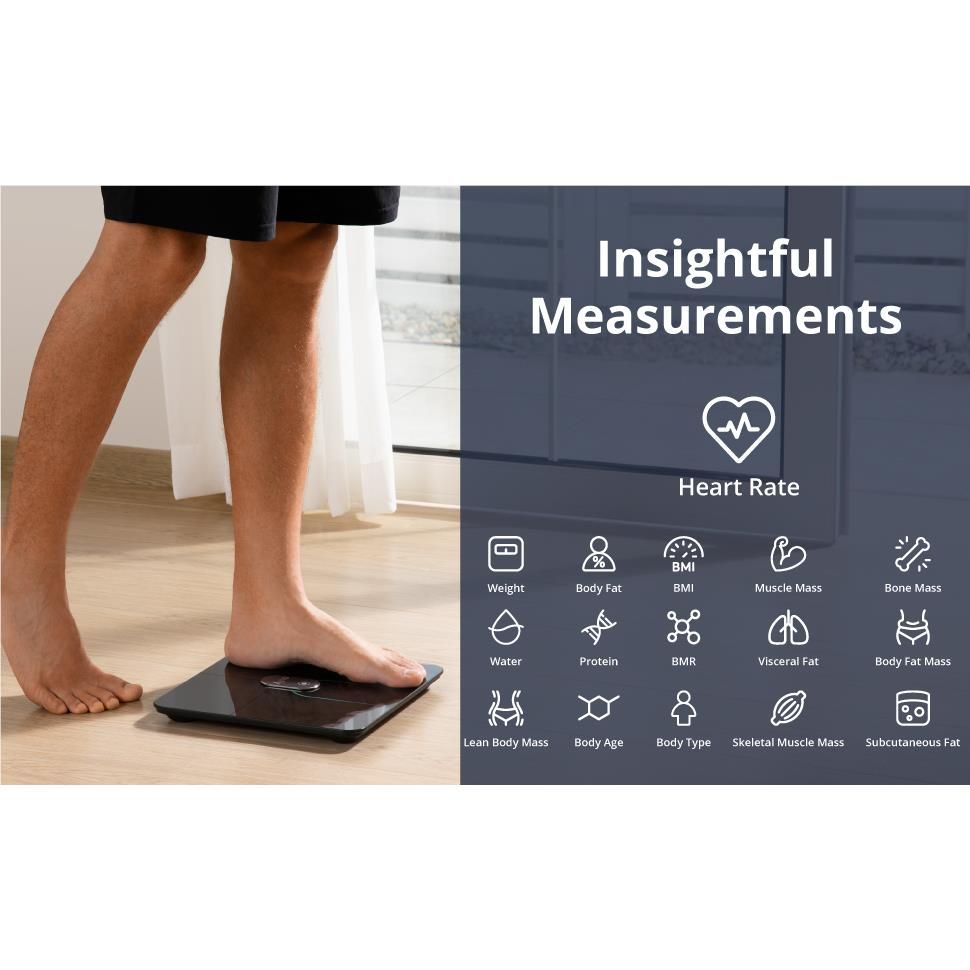[Special Offer] ANKER  EUFY CLEAN SMART SCALE C1 BLACK T9146K15 Weighing Scale Smart Bluetooth  Fat Scale Smart Wireless Digital Bathroom Composition Analyzer With Smartphone App  Health Monitors