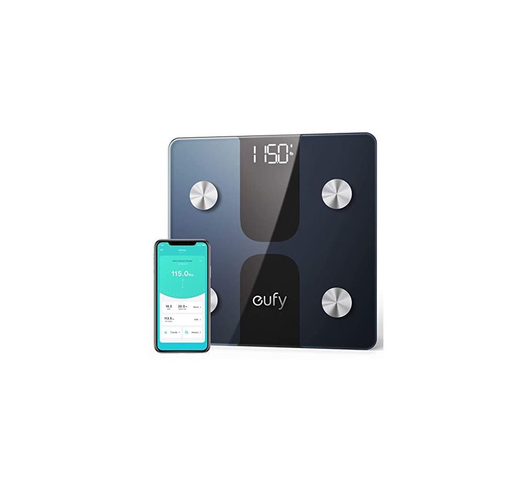 [Special Offer] ANKER  EUFY CLEAN SMART SCALE C1 BLACK T9146K15 Weighing Scale Smart Bluetooth  Fat Scale Smart Wireless Digital Bathroom Composition Analyzer With Smartphone App  Health Monitors