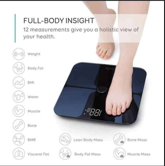 [Special Offer] ANKER  EUFY CLEAN SMART SCALE C1 BLACK T9146K15 Weighing Scale Smart Bluetooth  Fat Scale Smart Wireless Digital Bathroom Composition Analyzer With Smartphone App  Health Monitors
