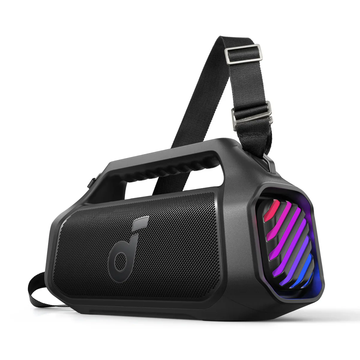 [ Special Deal ]  Soundcore Boom 2 Plus Black -Designed for Outdoor use and Parties, Offering Powerful Sound and a Light Show