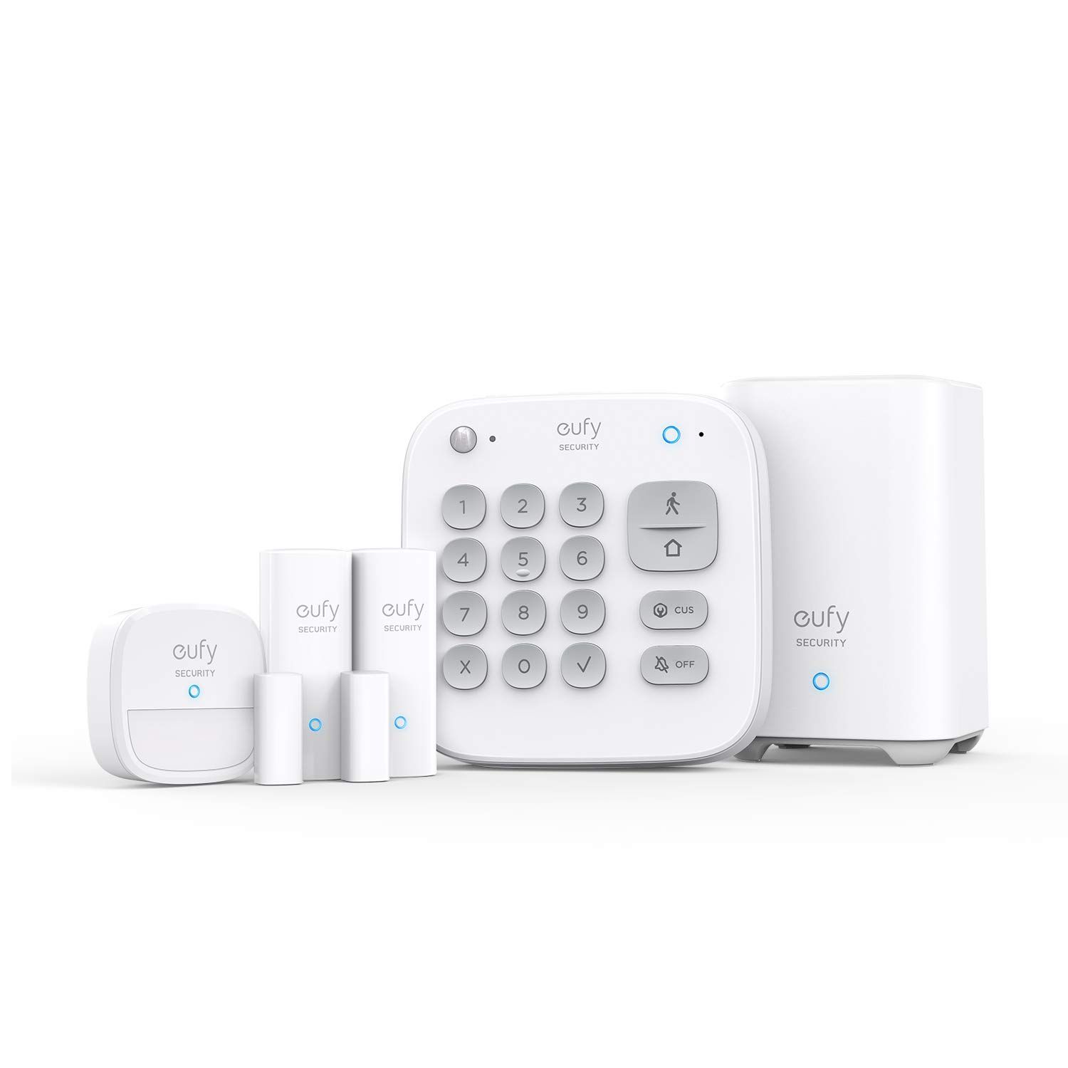[Special Offer] EUFY SECURITY ALARM 5 PIECE KITS WHITE DIY-Home Security System, Keypad, Motion Sensor, 2 Entry Sensors, Home Alarm System, Control from The App, Links with eufyCam