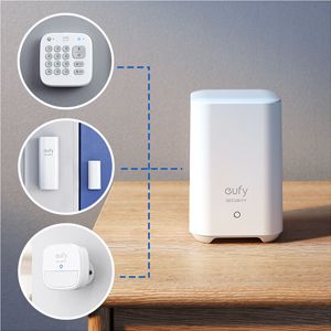 [Special Offer] EUFY SECURITY ALARM 5 PIECE KITS WHITE DIY-Home Security System, Keypad, Motion Sensor, 2 Entry Sensors, Home Alarm System, Control from The App, Links with eufyCam
