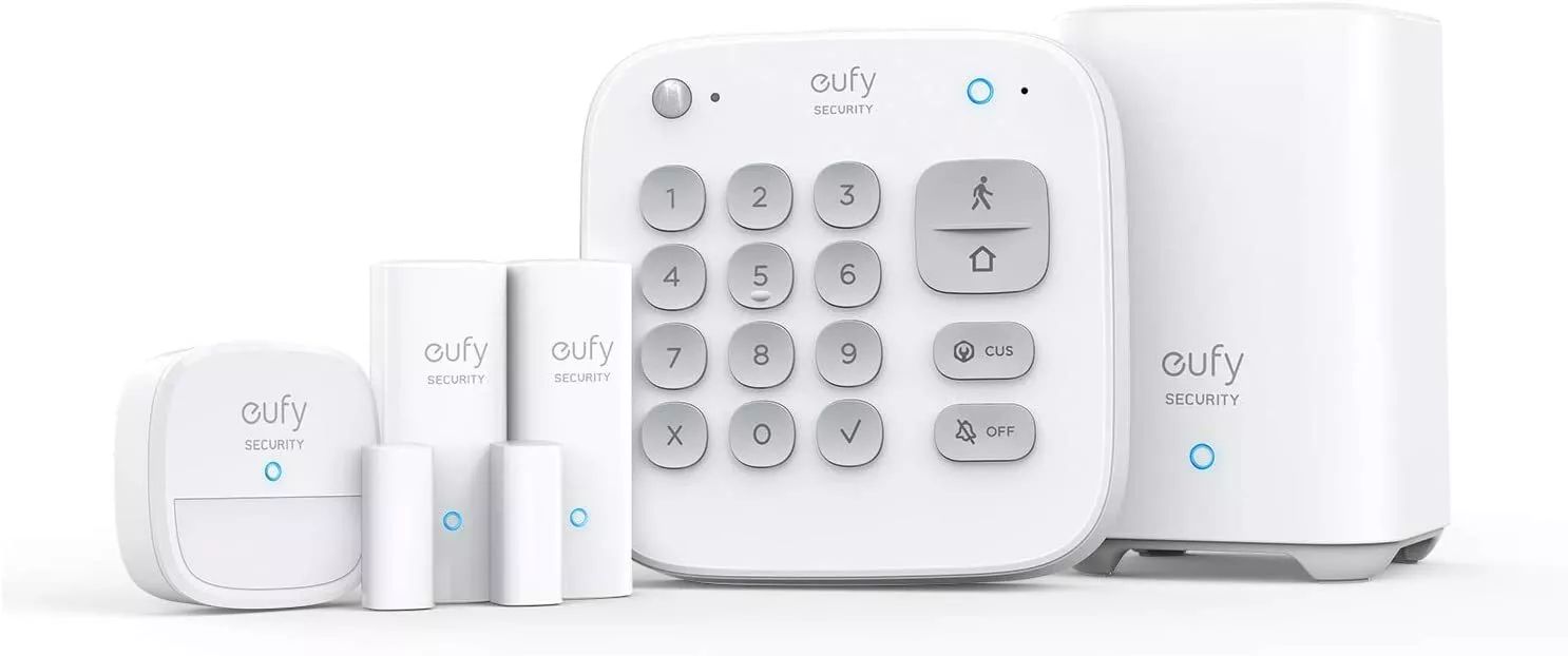 [Special Offer] EUFY SECURITY ALARM 5 PIECE KITS WHITE DIY-Home Security System, Keypad, Motion Sensor, 2 Entry Sensors, Home Alarm System, Control from The App, Links with eufyCam