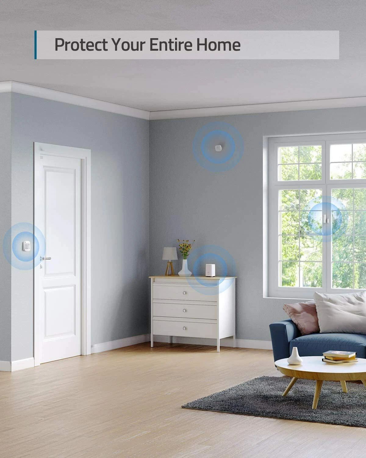[Special Offer] EUFY SECURITY ALARM 5 PIECE KITS WHITE DIY-Home Security System, Keypad, Motion Sensor, 2 Entry Sensors, Home Alarm System, Control from The App, Links with eufyCam
