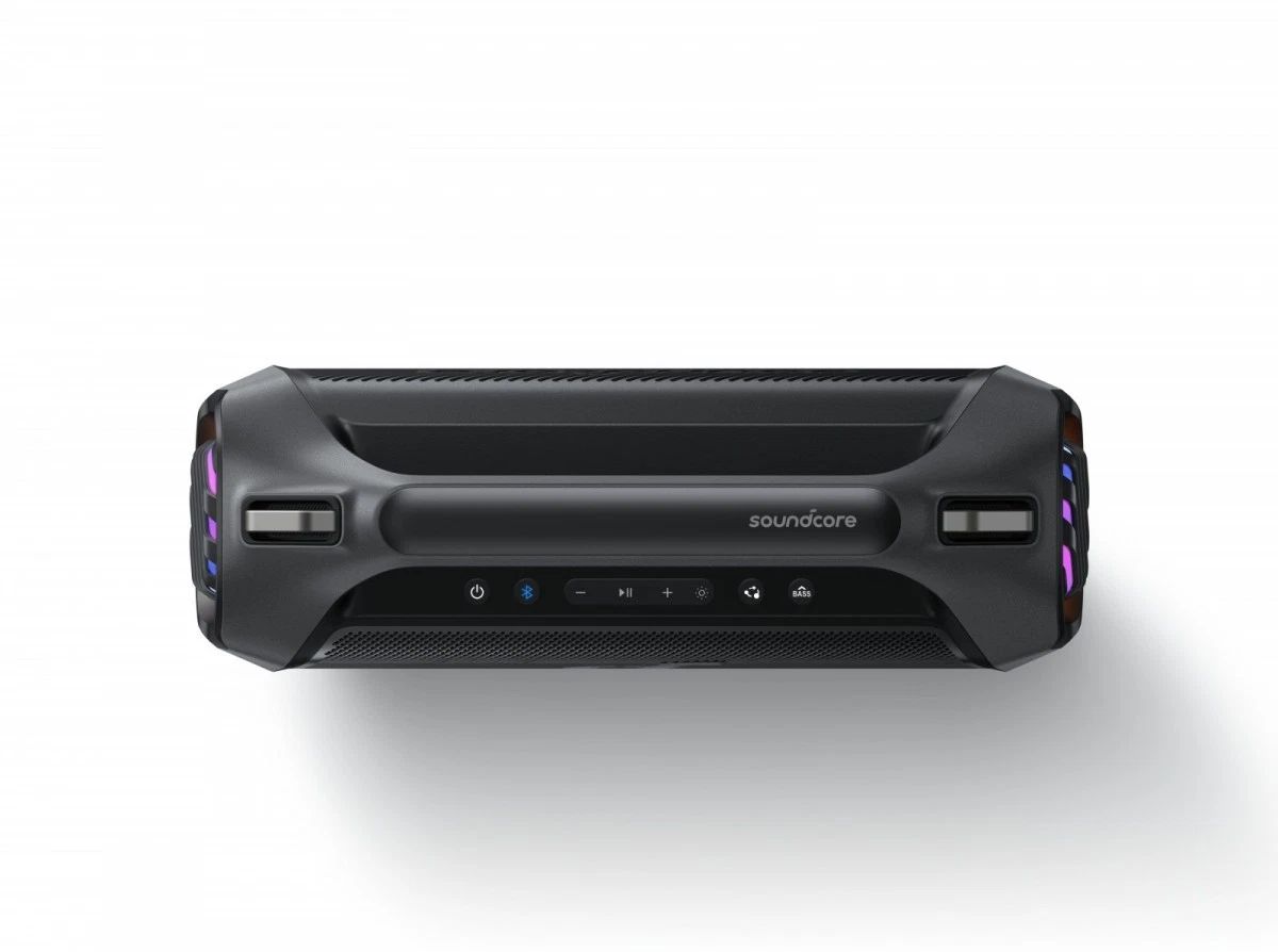 [ Special Deal ]  Soundcore Boom 2 Plus Black -Designed for Outdoor use and Parties, Offering Powerful Sound and a Light Show