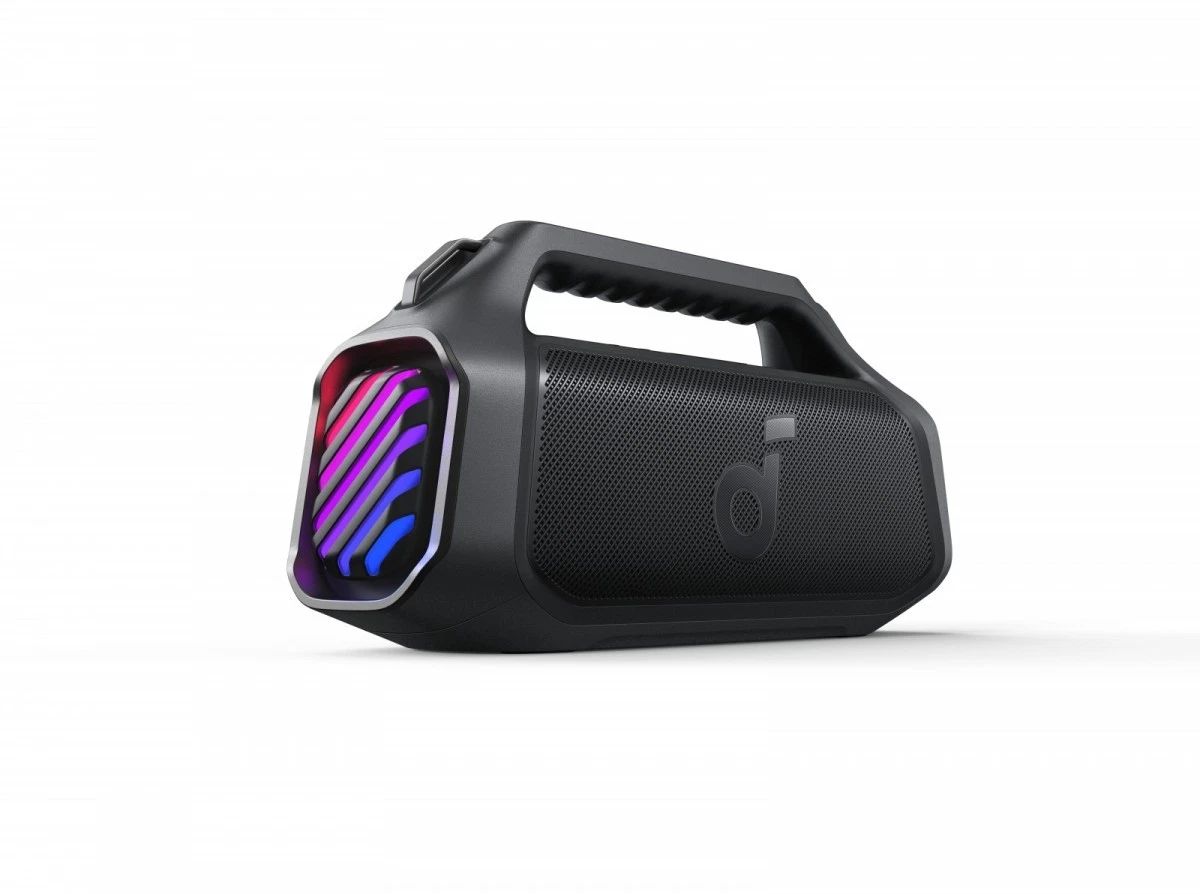 [ Special Deal ]  Soundcore Boom 2 Plus Black -Designed for Outdoor use and Parties, Offering Powerful Sound and a Light Show