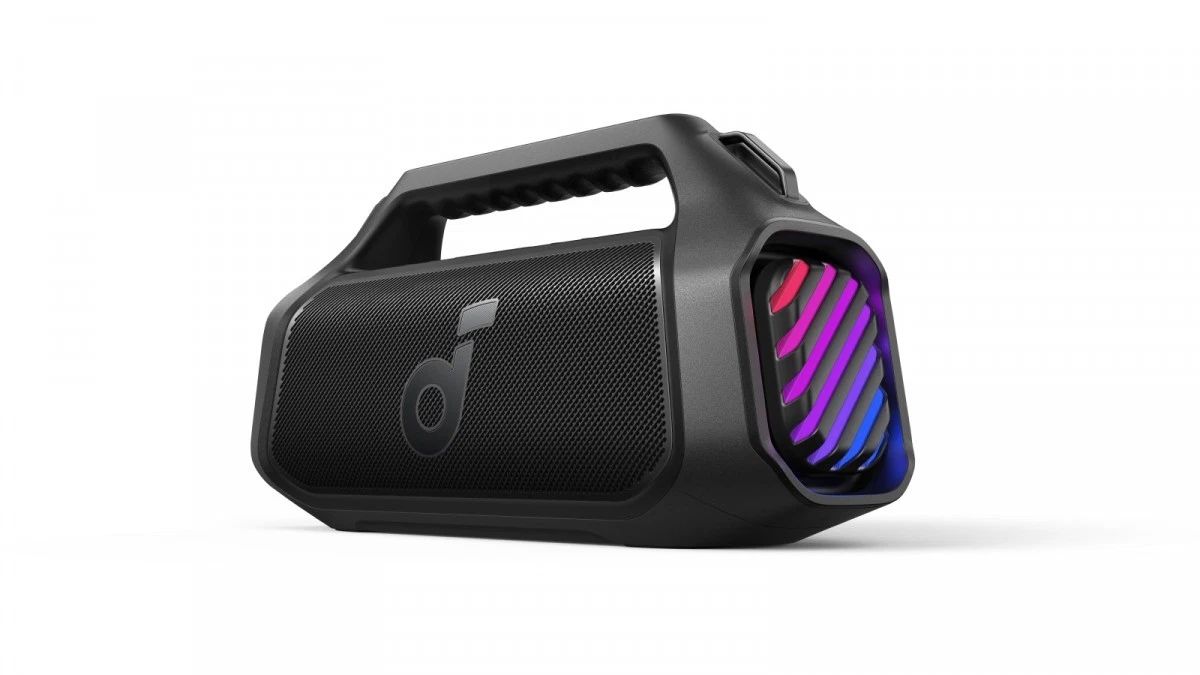 [ Special Deal ]  Soundcore Boom 2 Plus Black -Designed for Outdoor use and Parties, Offering Powerful Sound and a Light Show