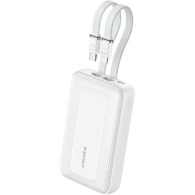【Anker Official】Anker Zolo PowerBank (20K, 30W, Built-In USB-C and Lightning Cable)  | Fast Charging | Power Delivery | Portable Charger – Black power bank
