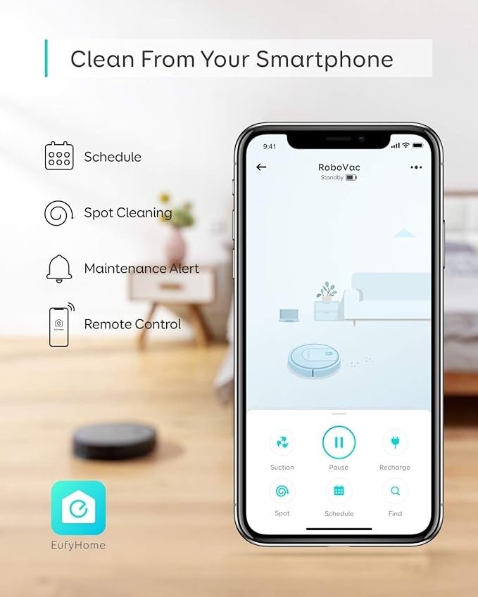 [Special Offer] EUFY ROBOVAC G10 HYBRID  Robot Vacuum Cleaner 2 in 1 Wireless Vacuum Cleaner With LED Atmosphere Lights Quiet Vacuuming Mopping Humidifying Vaccume Clean