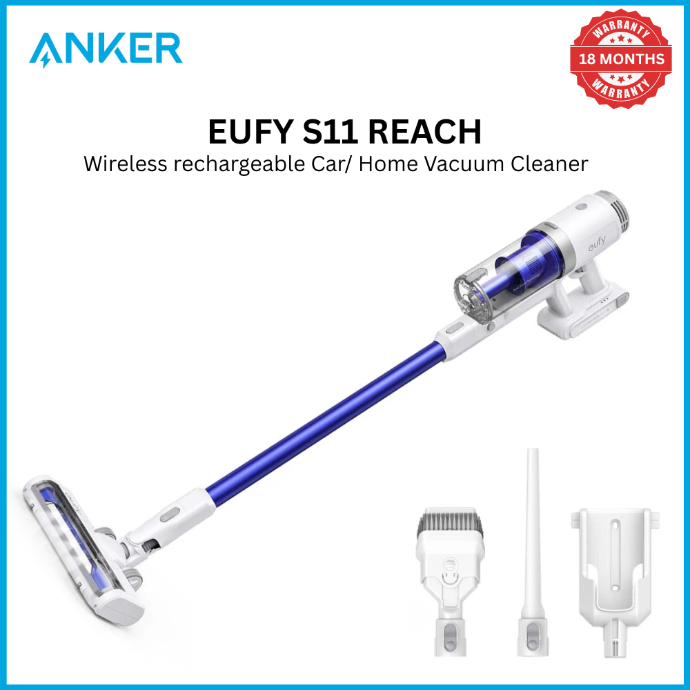 [Special Offer] EUFY S11 REACH  Wireless rechargeable Car/ Home Vacuum Cleaner.suction power of 8500 pa Cordless 2 In 1 Handheld Auto Vacuums Home & Car Dual Use Mini Vacuum Cleaners