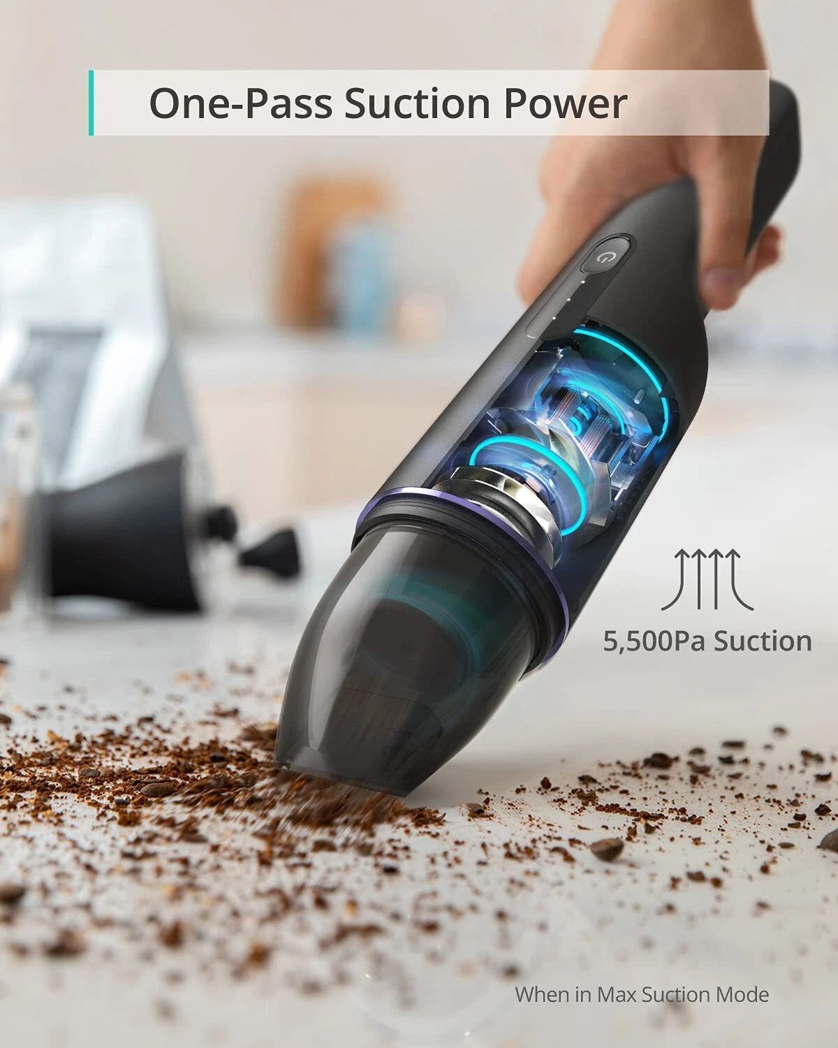 EUFY HOMEVAC H11 PURE  Wireless rechargeable Car/ Home Vacuum Cleaner.suction power of 8500 pa Cordless 2 In 1 Handheld Auto Vacuums Home & Car Dual Use Mini Vacuum Cleaners cordless handheld vacuum