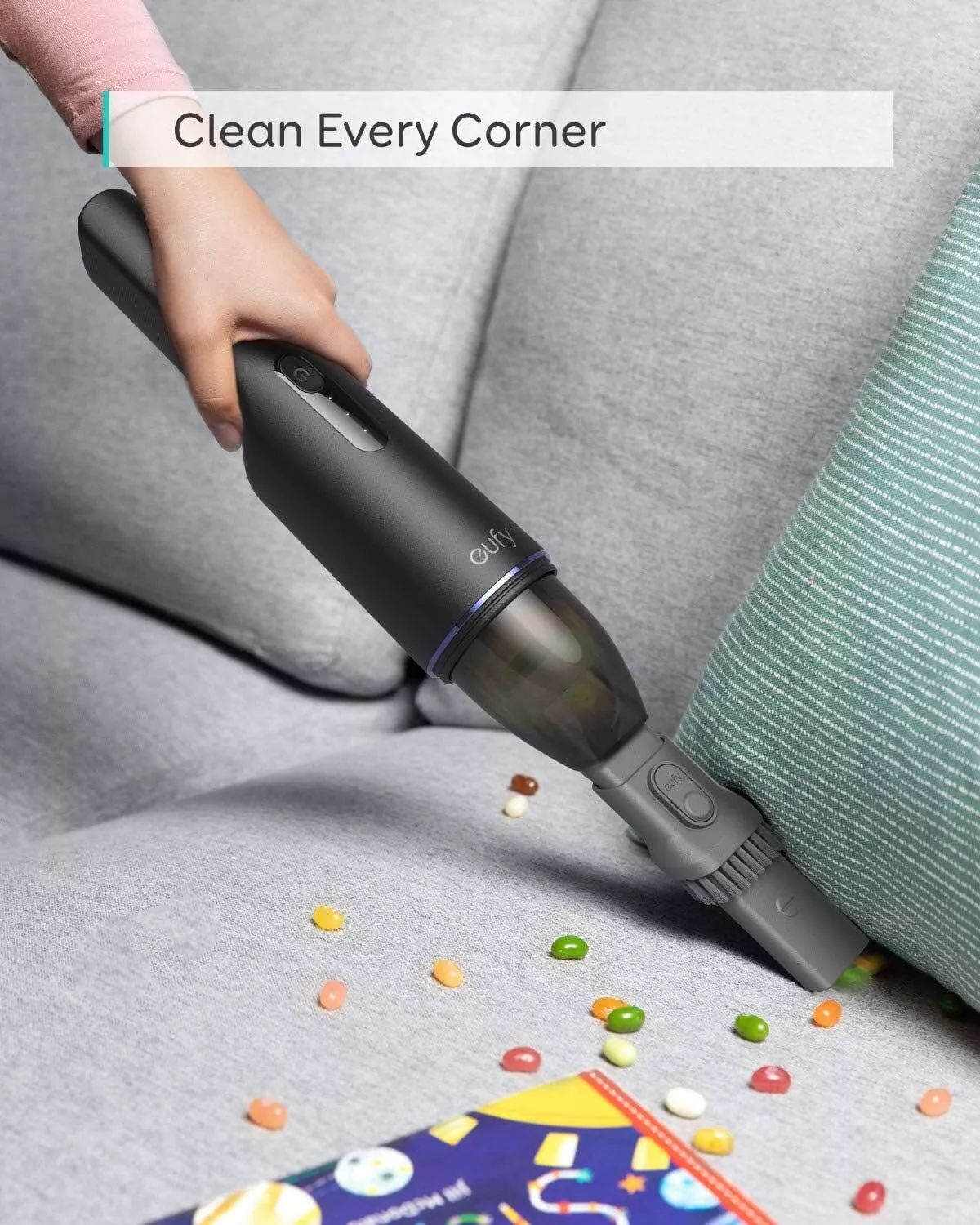 EUFY HOMEVAC H11 PURE  Wireless rechargeable Car/ Home Vacuum Cleaner.suction power of 8500 pa Cordless 2 In 1 Handheld Auto Vacuums Home & Car Dual Use Mini Vacuum Cleaners cordless handheld vacuum