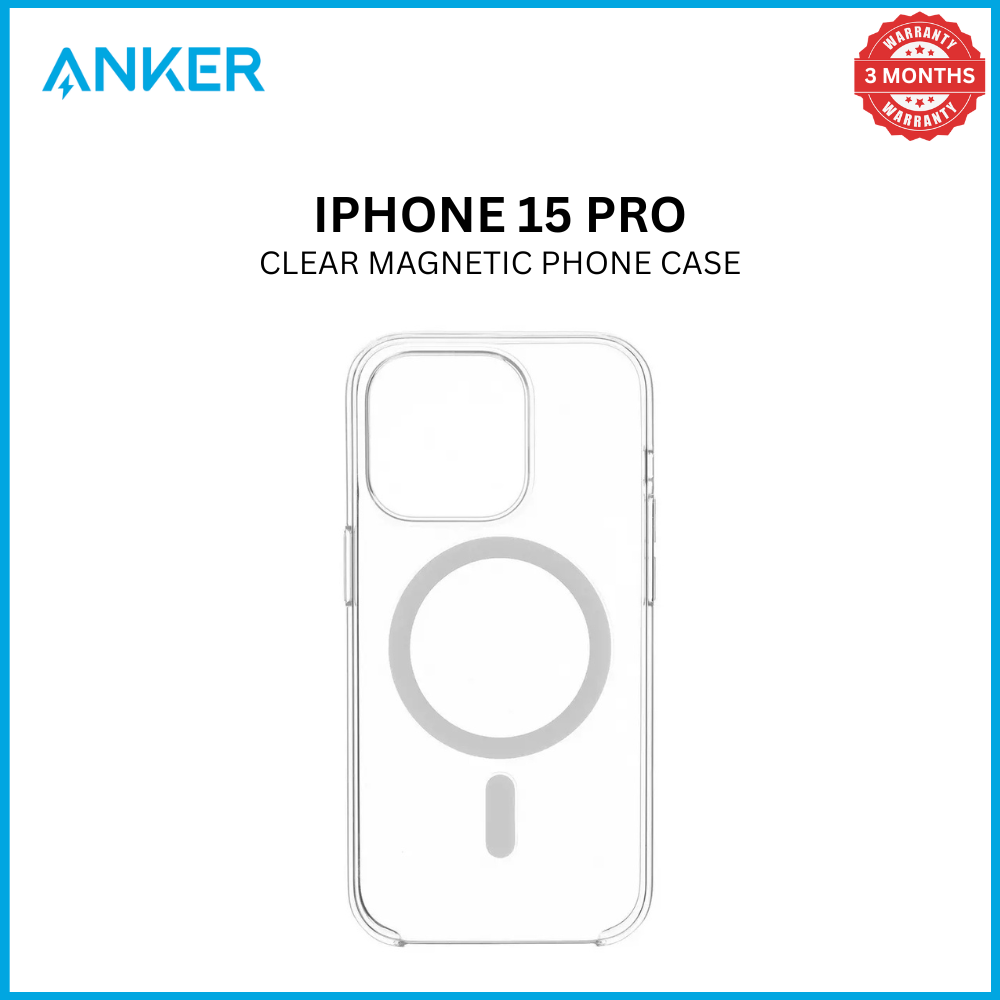 【Anker Official】Anker  Iphone 15 PRO Clear Magnetic Phone  Case
 .Anker Magnetic Phone Case with Ring Stand For iPhone 15 Pro