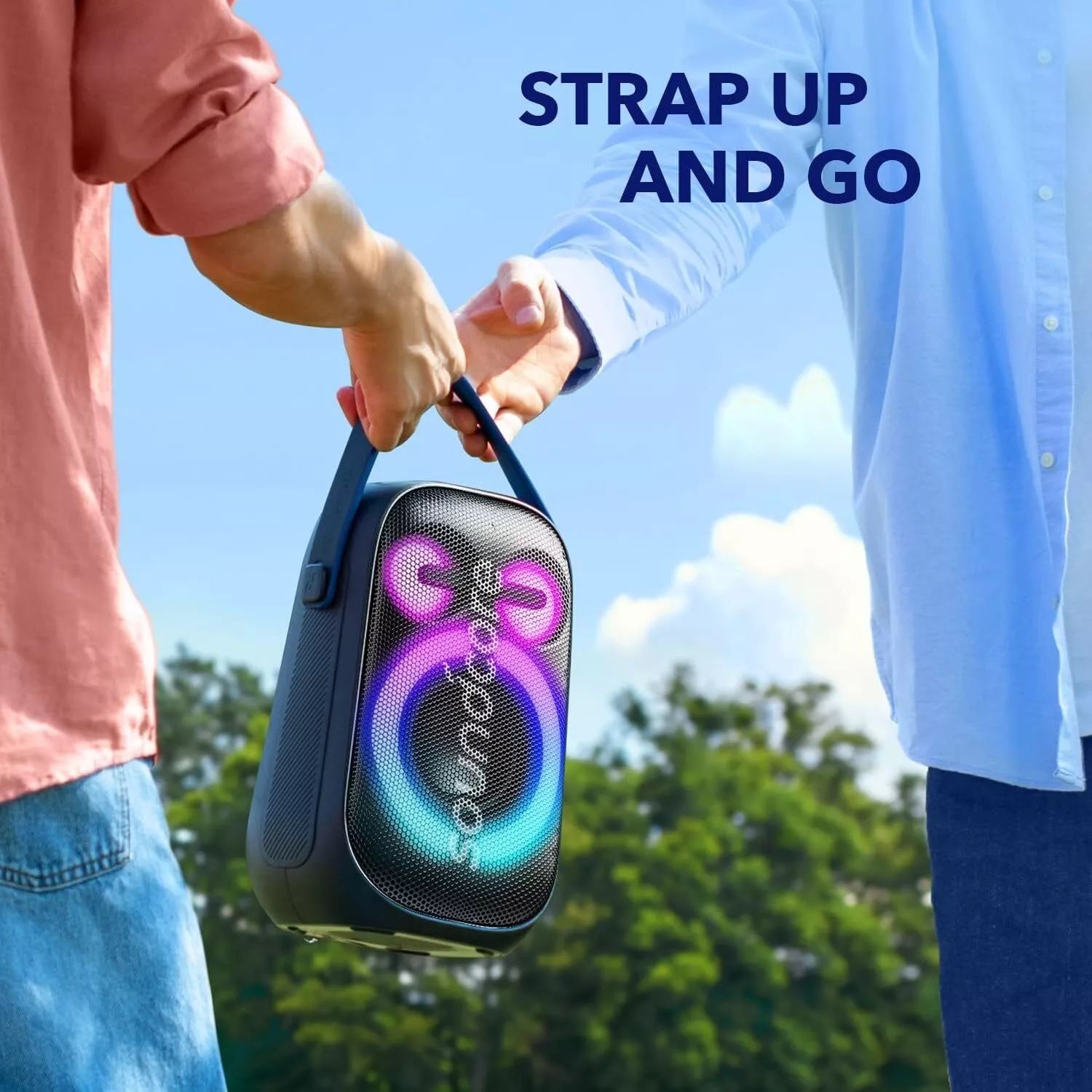 【Anker Official】 Soundcore Rave Neo 2 - Black  Bluetooth Accessories Waterproof Subwoofer Portable Bluetooth Wireless Speaker Surround Loudspeaker TF Card AUX Sound Box TWS USB Flash Drive