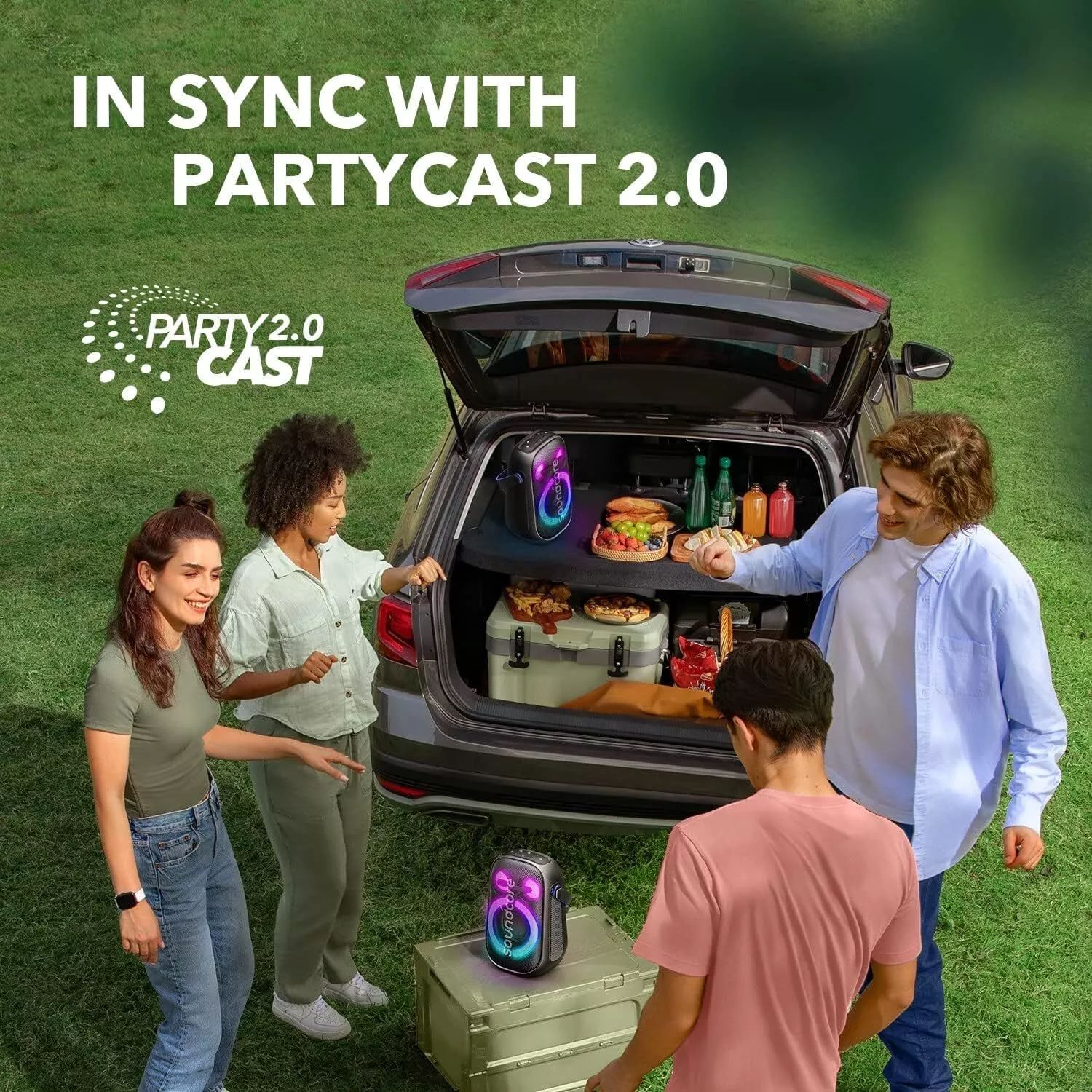 【Anker Official】 Soundcore Rave Neo 2 - Black  Bluetooth Accessories Waterproof Subwoofer Portable Bluetooth Wireless Speaker Surround Loudspeaker TF Card AUX Sound Box TWS USB Flash Drive