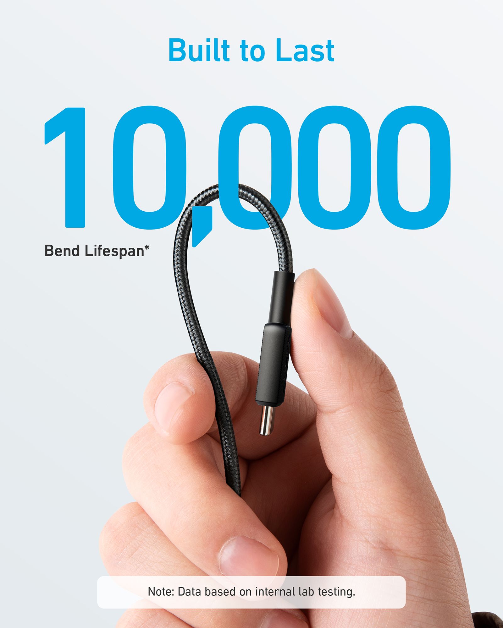 【Anker Official】Anker 322 USB C to USB C Braided 3ft/0.9m 60W Cable - Black  ~  Fast Charging  Ultra-Durable Braided Design