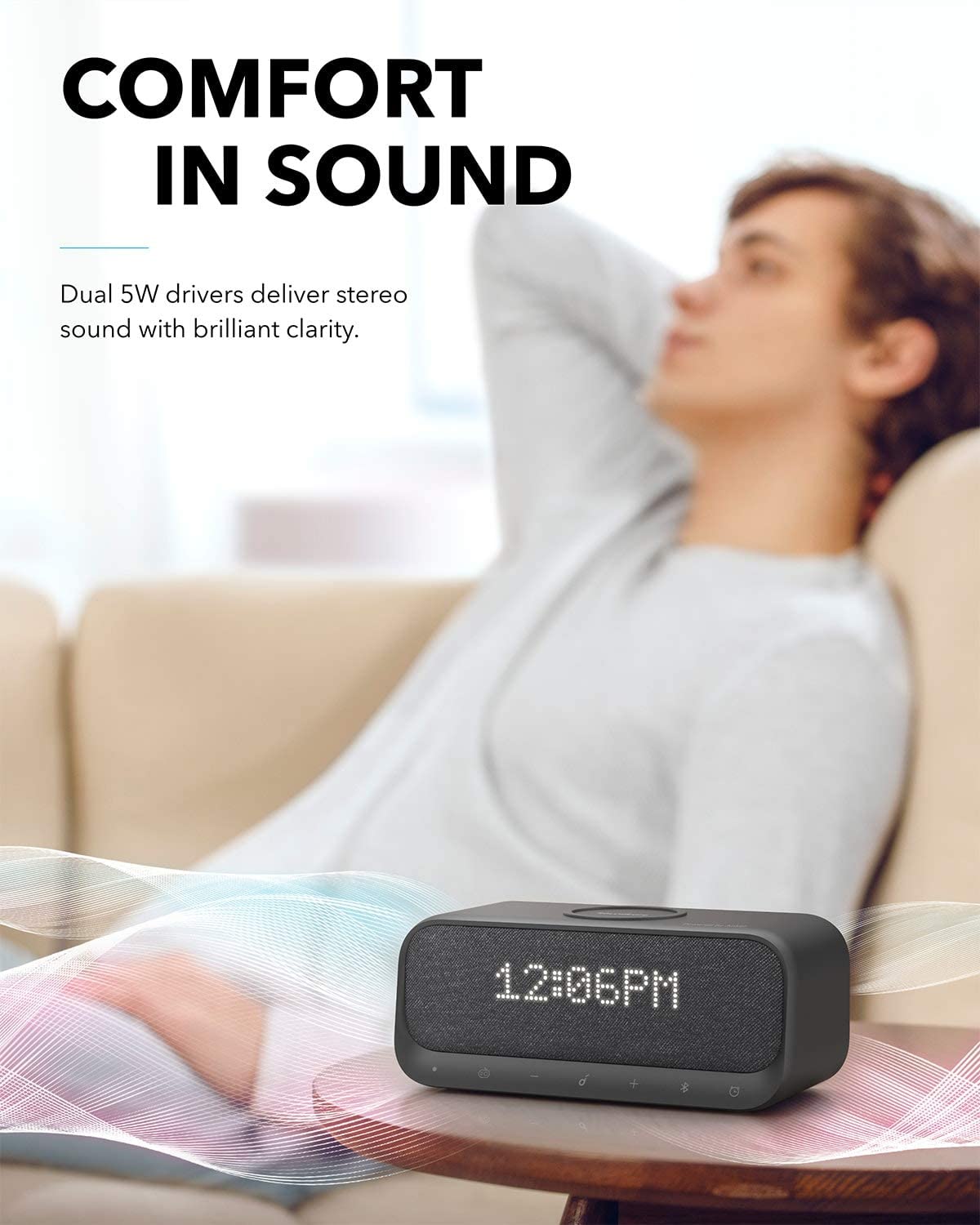 【Anker Official】Soundcore Wakey - Black  Bluetooth Accessories Waterproof Subwoofer Portable Bluetooth Wireless Speaker Surround Loudspeaker TF Card Sound Box TWS USB Flash Drive