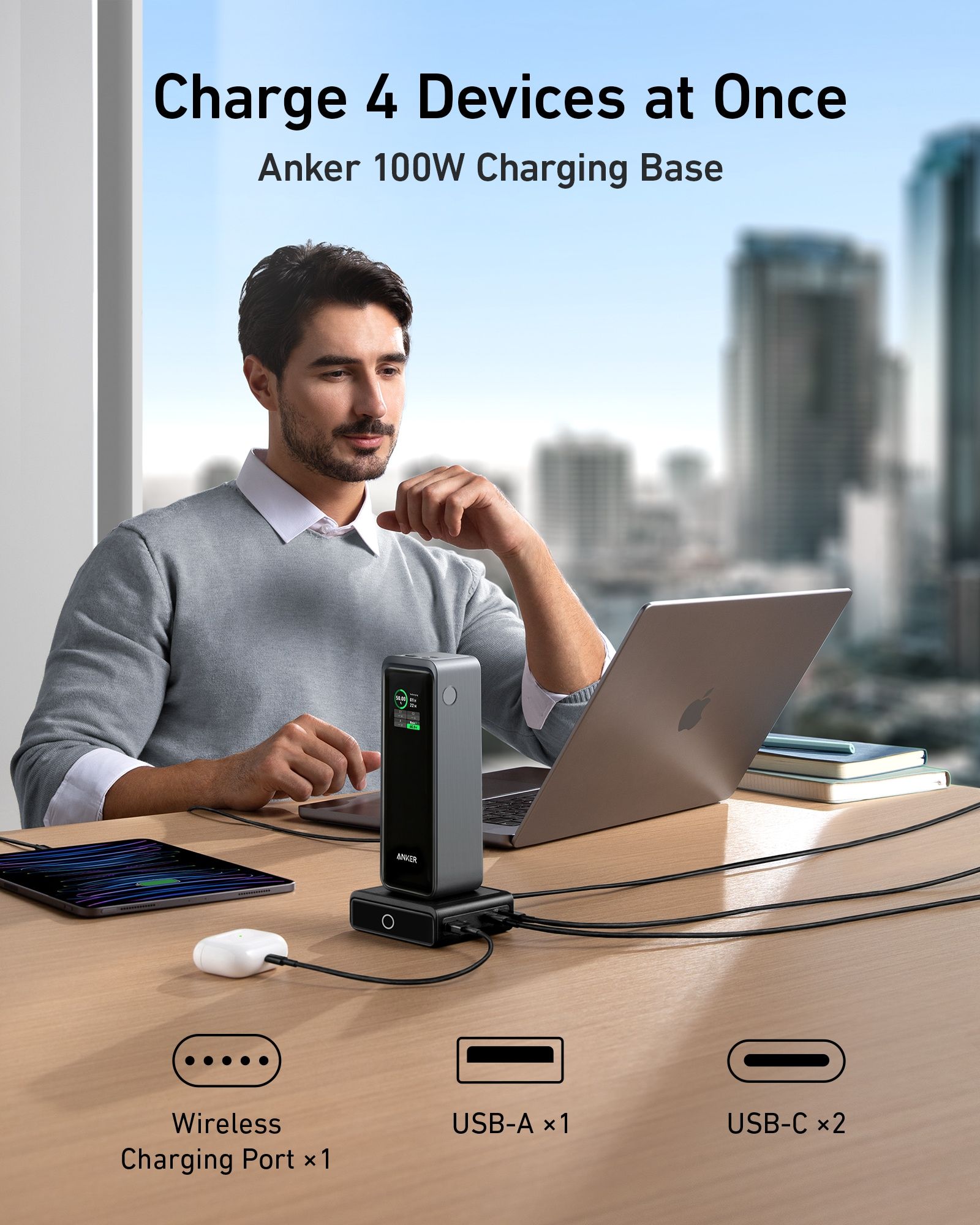 [Exclusive deal] Anker Prime 27,650mAh Power Bank (250W) - Black | Digital Display, Short Circuit Protection, App Control, Fast Charging