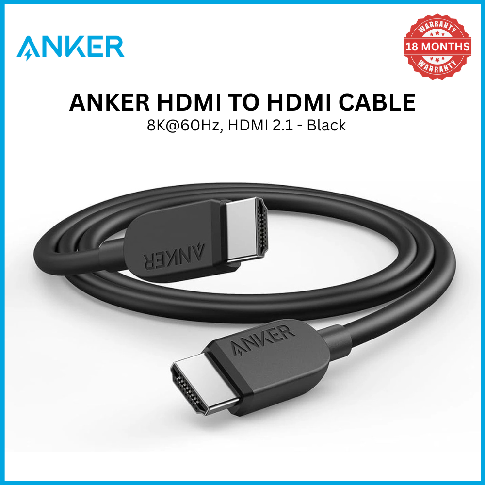 [Exclusive deal]  Anker HDMI to HDMI Cable 8K@60Hz, HDMI 2.1 - Black Ultra High Speed | 4K@120Hz | HDR | 48Gbps | PS5, Xbox, TV, Monitor