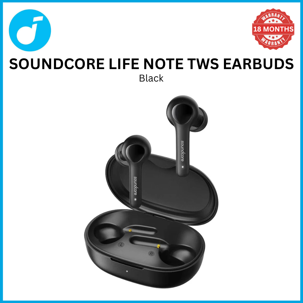 【Anker Official】  Soundcore Life Note TWS Earbuds - Black | Bluetooth 5.0 | 40H Playtime | 4 Mics for Clear Calls | USB-C Fast Charging | Deep Bass | IPX5 Waterproof