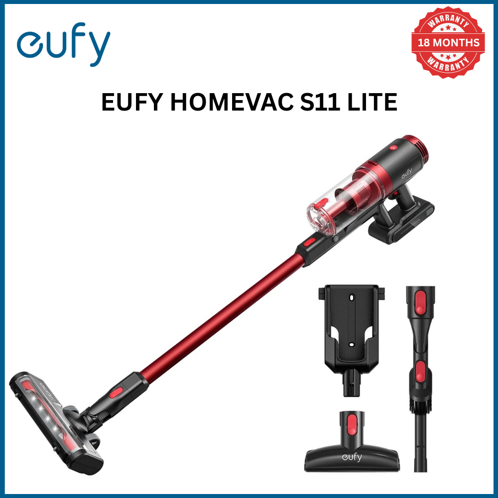 【Anker Official】Eufy HomeVac S11 Lite - Lightweight, Stylish and Cordless Design, Versatile Attachments, Perfect for Pet Owners, for Carpet and Hard Floors