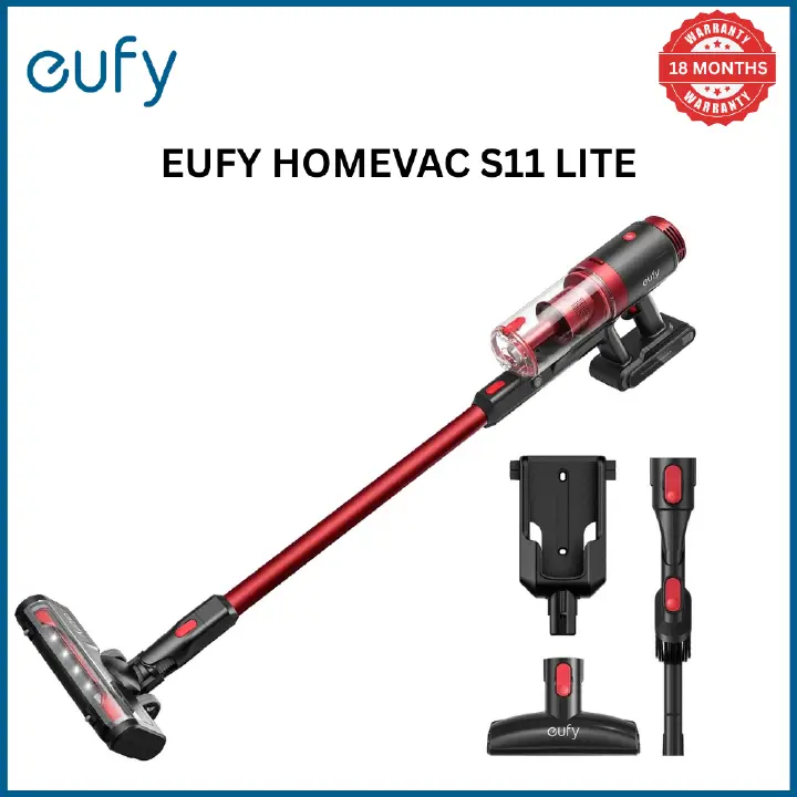 【Anker Official】Eufy HomeVac S11 Lite - Lightweight, Stylish and Cordless Design, Versatile Attachments, Perfect for Pet Owners, for Carpet and Hard Floors