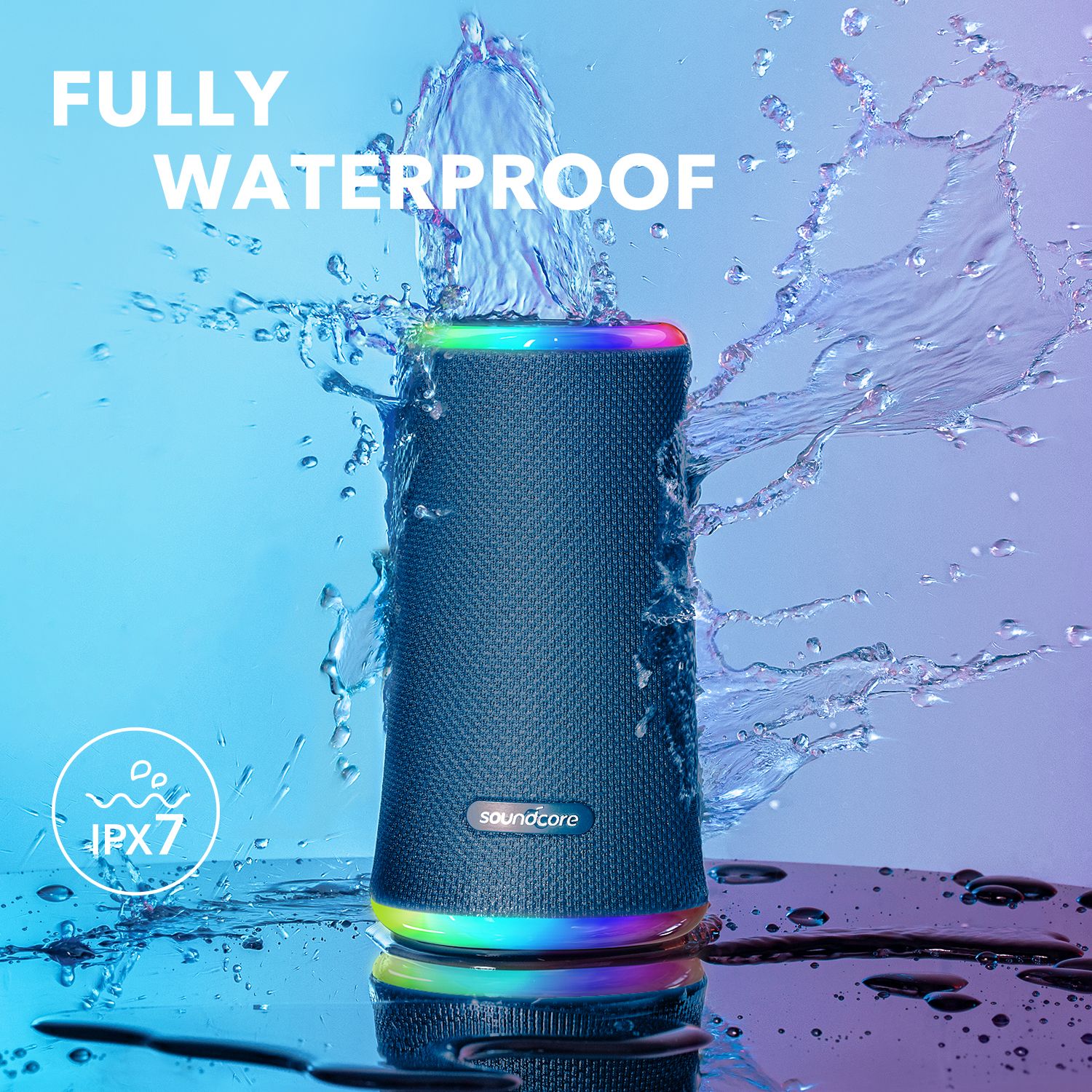 【Anker Official】 Soundcore Flare 2 - Bluetooth Accessories Waterproof Subwoofer Portable Bluetooth Wireless Speaker Surround Loudspeaker TF Card Sound Box TWS USB Flash Drive