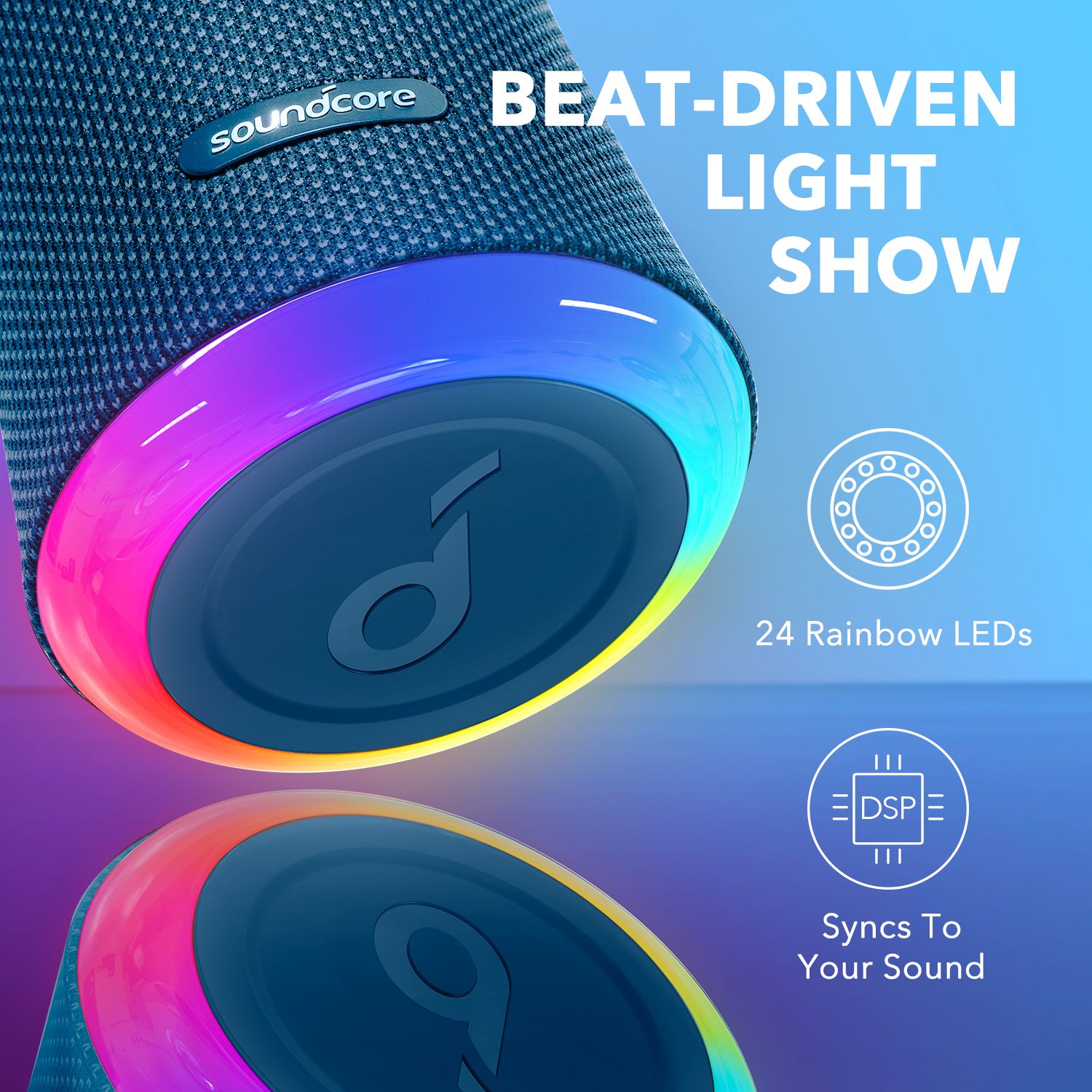 【Anker Official】 Soundcore Flare 2 - Bluetooth Accessories Waterproof Subwoofer Portable Bluetooth Wireless Speaker Surround Loudspeaker TF Card Sound Box TWS USB Flash Drive