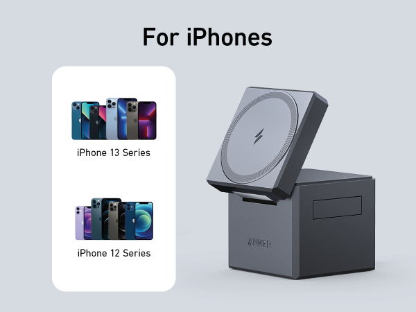【Anker Official】 Anker 3-in-1 Cube with MagSafe -  Foldable Wireless Charger for iPhone, Apple Watch & AirPods (30W USB-C Included)