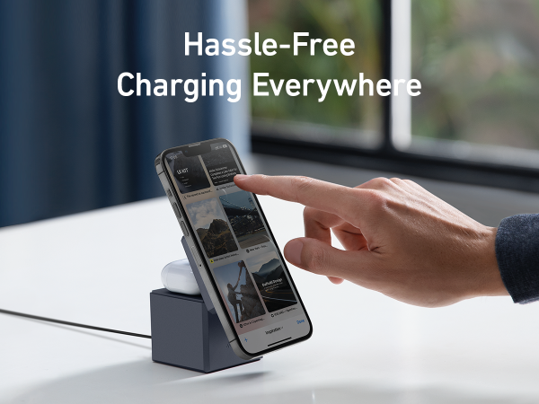【Anker Official】 Anker 3-in-1 Cube with MagSafe -  Foldable Wireless Charger for iPhone, Apple Watch & AirPods (30W USB-C Included)