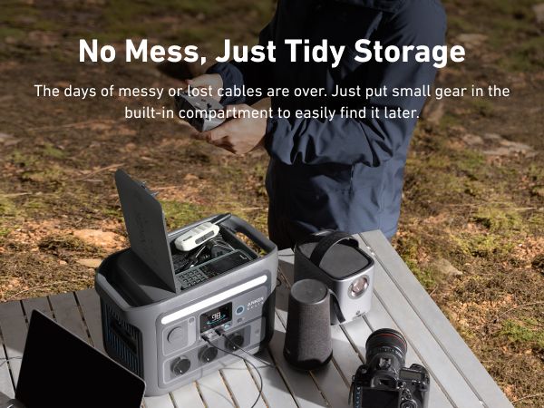 [Exclusive deal] Anker PowerSolar 3-Port 100W  – UN BLUE A2431031 PowerSolar 3-Port Design with USB-C USB-A  DC Output  Foldable & Suncast™ Kickstand