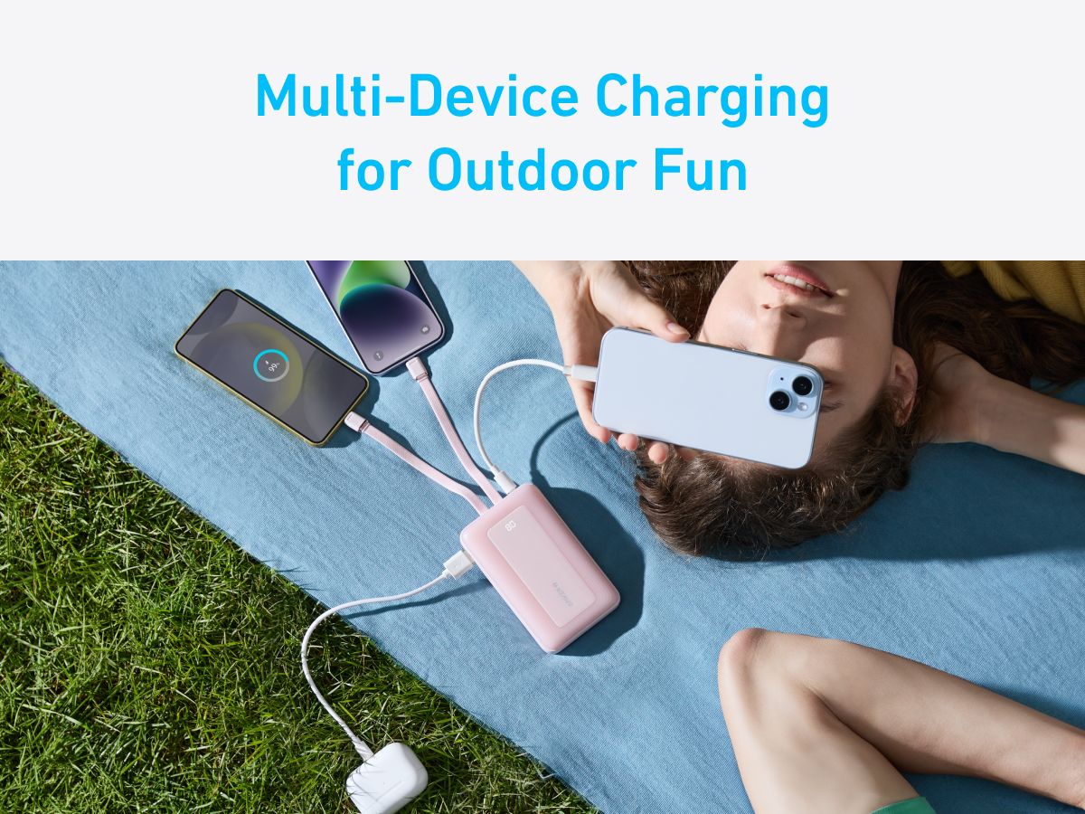 【Anker Official】Anker Zolo PowerBank (20K, 30W, Built-In USB-C and Lightning Cable)  | Fast Charging | Power Delivery | Portable Charger – Black power bank