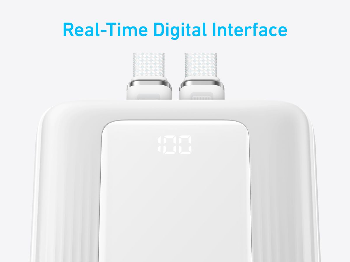 【Anker Official】Anker Zolo PowerBank (20K, 30W, Built-In USB-C and Lightning Cable)  | Fast Charging | Power Delivery | Portable Charger – Black power bank