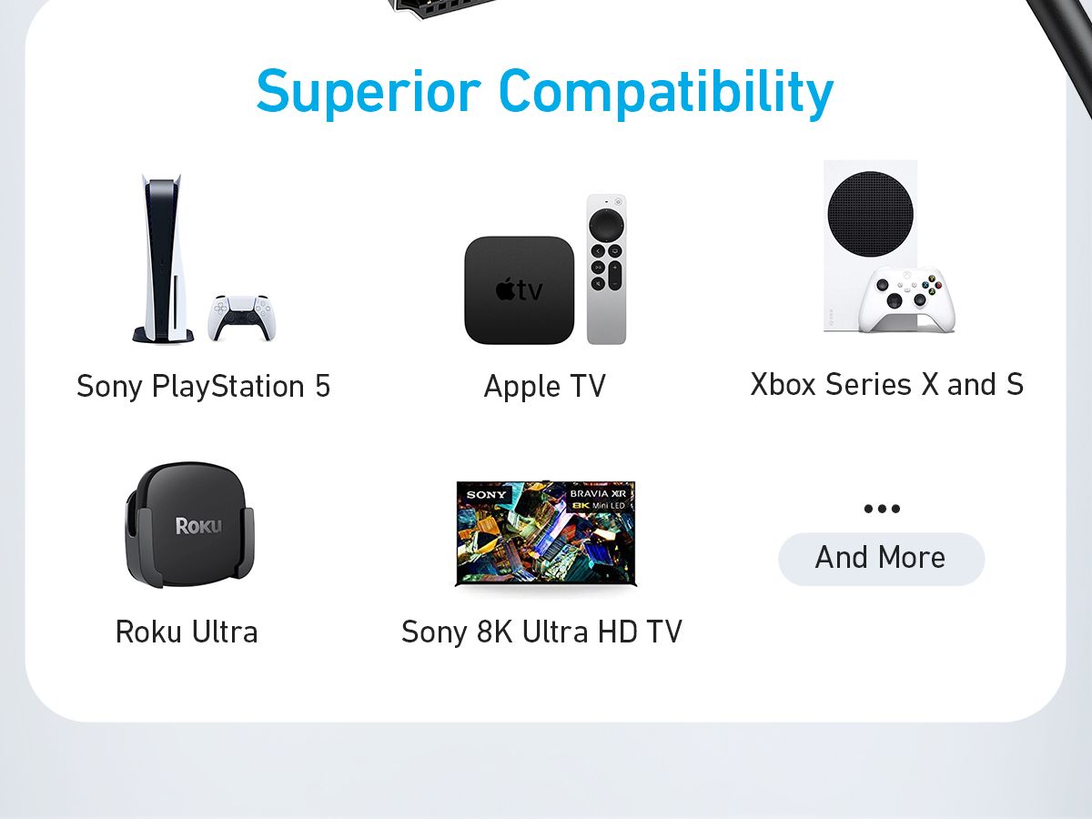 [Exclusive deal]  Anker HDMI to HDMI Cable 8K@60Hz, HDMI 2.1 - Black Ultra High Speed | 4K@120Hz | HDR | 48Gbps | PS5, Xbox, TV, Monitor