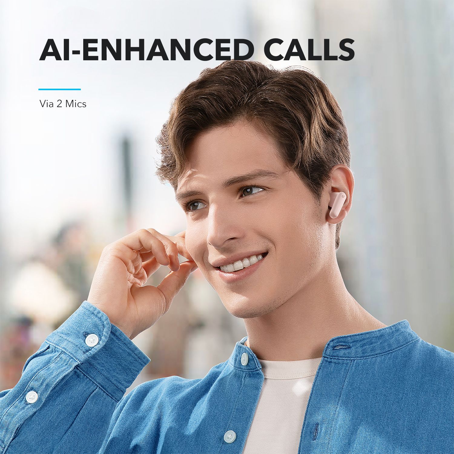 [Exclusive deal]  soundcore R50i Black - Deep Bass | 30H Playtime | IPX5 Waterproof | AI Clear Calls | Bluetooth 5.3