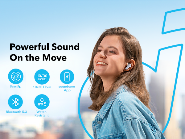 [Exclusive deal]  soundcore R50i Black - Deep Bass | 30H Playtime | IPX5 Waterproof | AI Clear Calls | Bluetooth 5.3