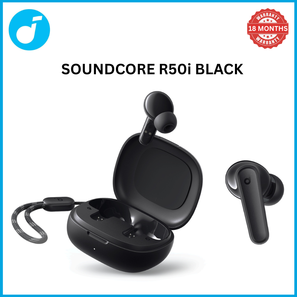 [Exclusive deal]  soundcore R50i Black - Deep Bass | 30H Playtime | IPX5 Waterproof | AI Clear Calls | Bluetooth 5.3