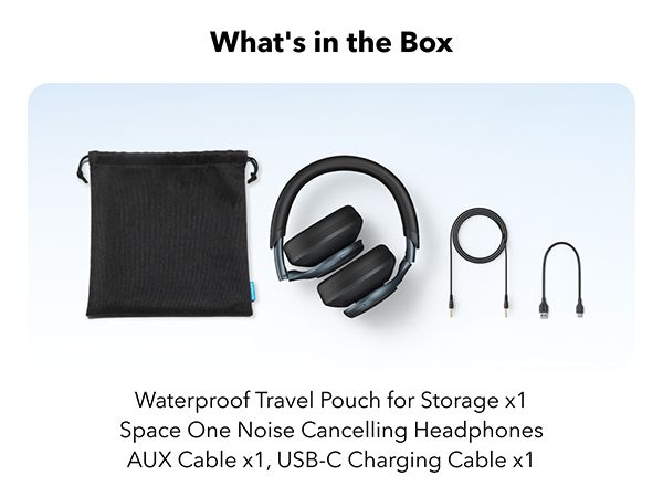 [Exclusive deal]  soundcore Space One | Active Noise Cancelling Headphones -  Adaptive Noise Cancelling | 40H Playtime | Bluetooth 5.3