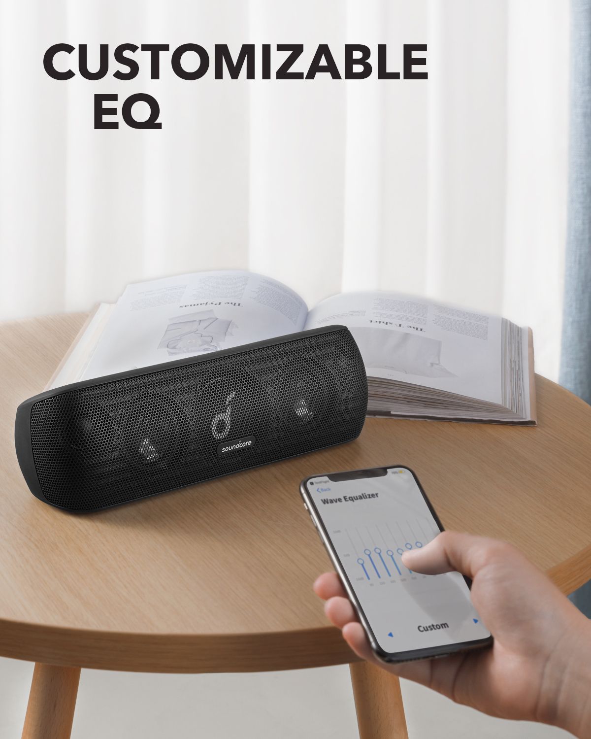 【Anker Official】Soundcore Motion+ | Portable Speaker with Intense Bass - Black  Hi-Res Audio | 30W Intense Bass | Waterproof IPX7 | 12H Playtime