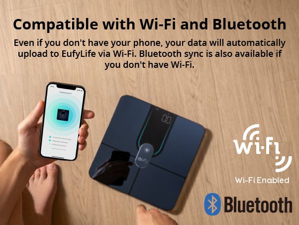 [Exclusive deal]  eufy Smart Scale P2 Pro - Black Full Body Composition Analysis High Accuracy 3D Virtual Model Third-Party App Syncing Unlimited Users Nutrition-Tracking