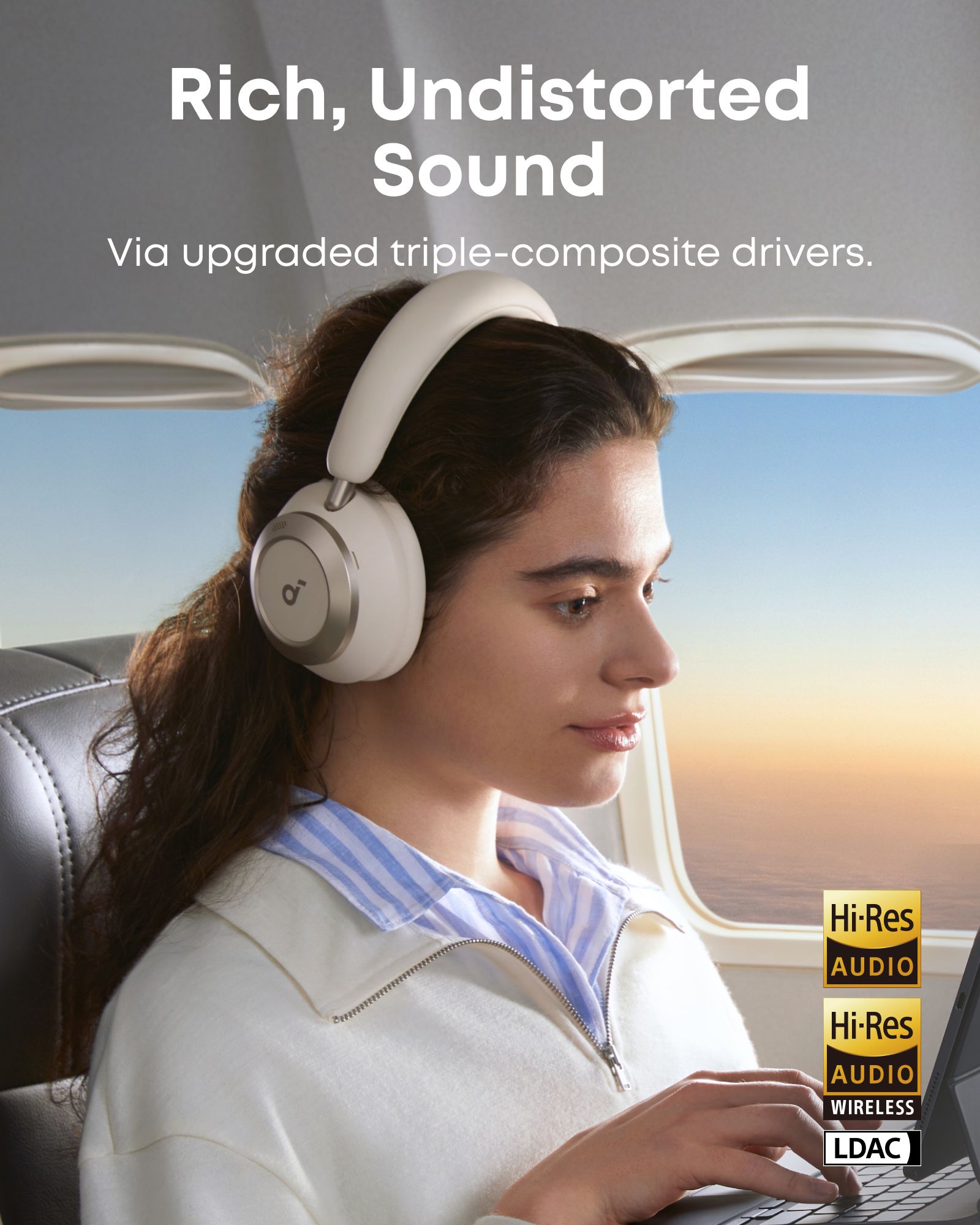 【Anker Official】  Soundcore Space One Pro | Foldable Over-Ear Headphones ACTIVE NOISE-CANCELLING (ANC) HEADPHONES SOUNDCORE SPACE ONE PRO