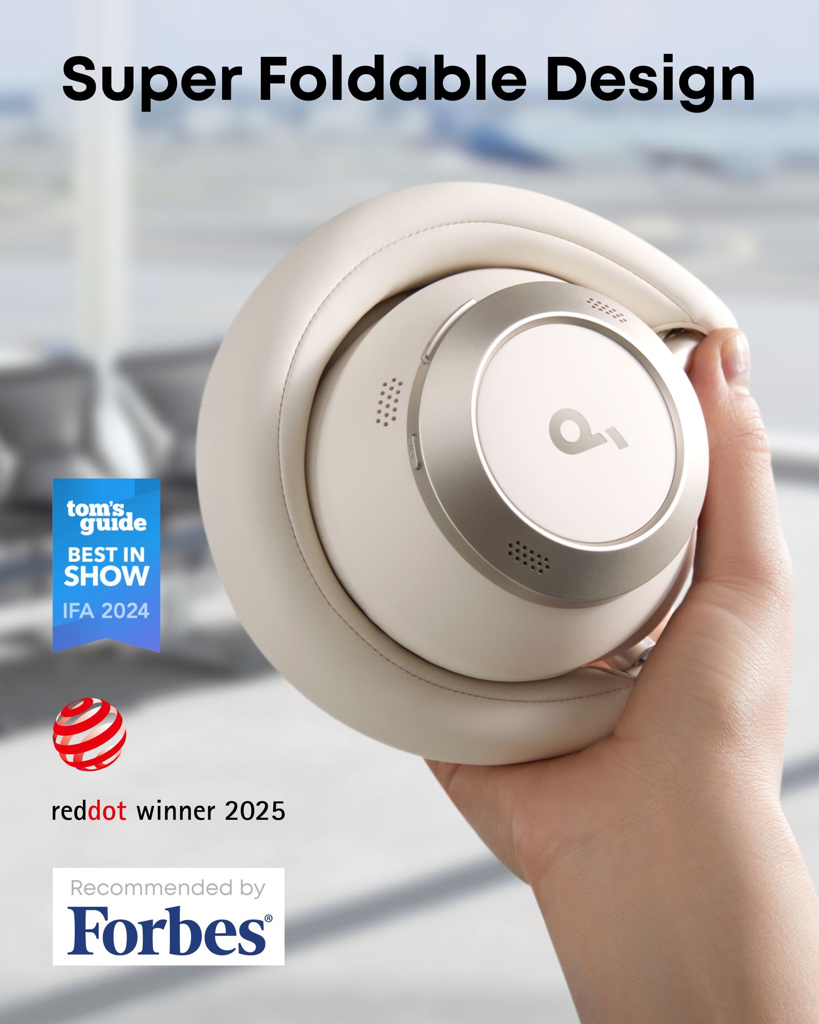 【Anker Official】  Soundcore Space One Pro | Foldable Over-Ear Headphones ACTIVE NOISE-CANCELLING (ANC) HEADPHONES SOUNDCORE SPACE ONE PRO